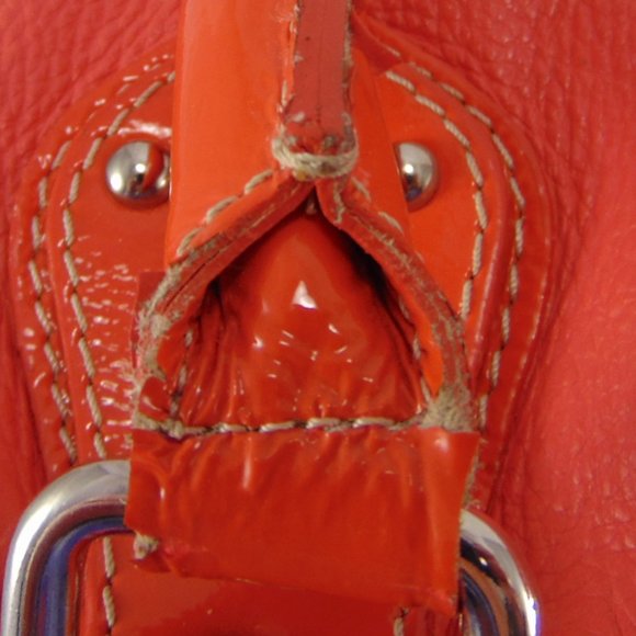 INNUE' Italy Fire Coral Soft Leather Hobo Bag - Picture 9 of 15